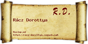 Rácz Dorottya névjegykártya